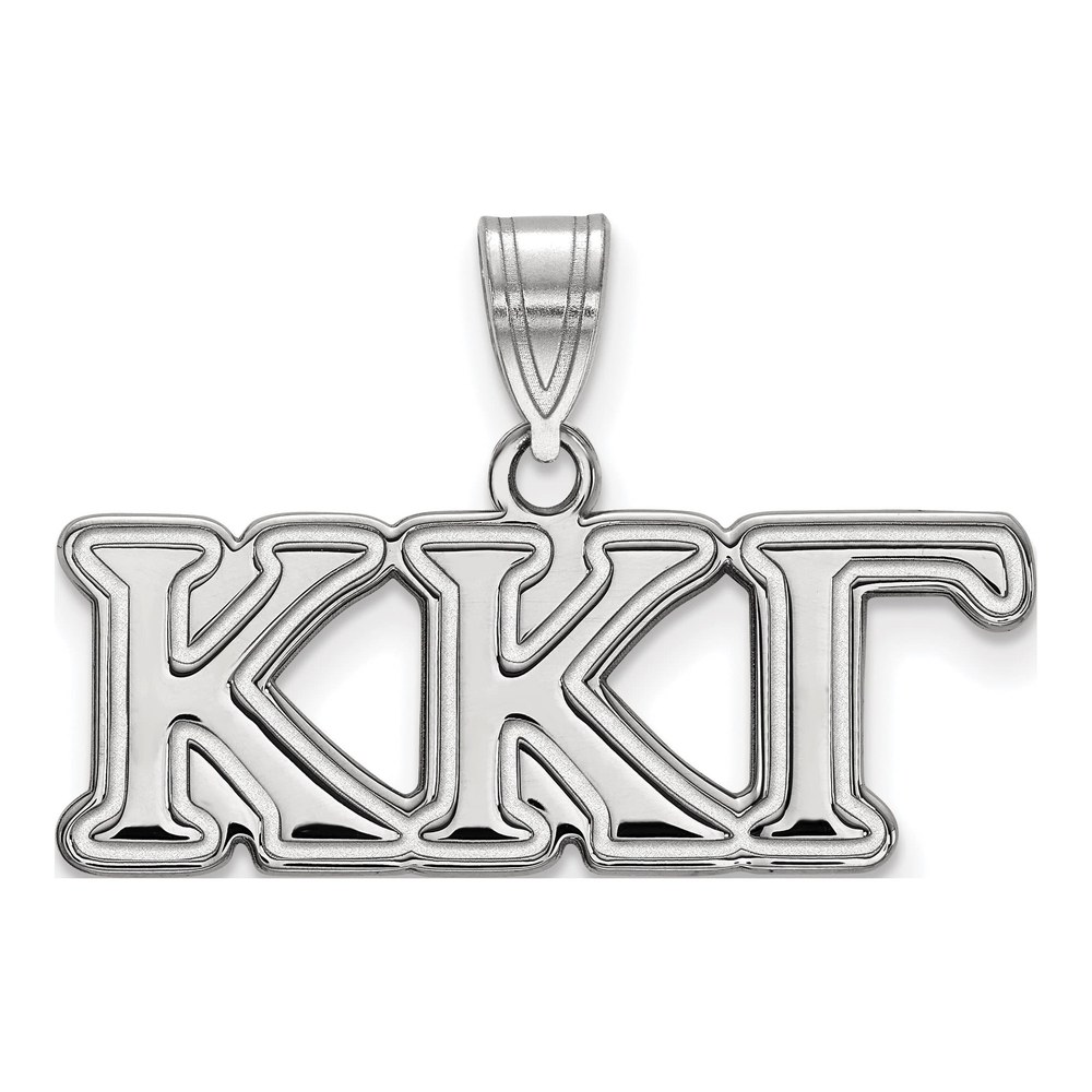 Kappa Kappa Gamma Sterling Silver Greek Letters Pendant