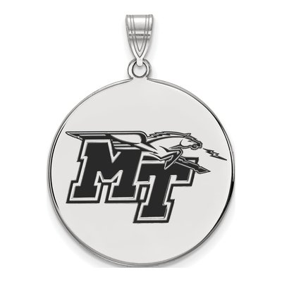 Middle Tennessee State University Sterling Silver Extra Large Disc Pendant
