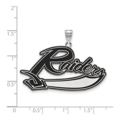 Mt Union College Sterling Silver Extra Large Raiders Pendant – view 2