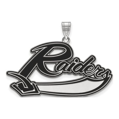 Mt Union College Sterling Silver Extra Large Raiders Pendant
