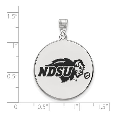North Dakota State University Sterling Silver Extra Large Bison Pendant – view 2