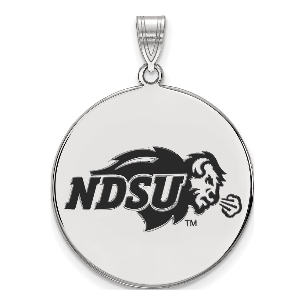 North Dakota State University Sterling Silver Extra Large Bison Pendant
