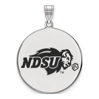 North Dakota State University Sterling Silver Extra Large Bison Pendant