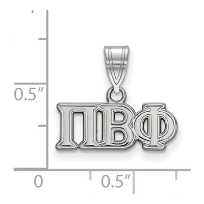 Pi Beta Phi Sterling Silver Medium Greek Letters Pendant – view 2