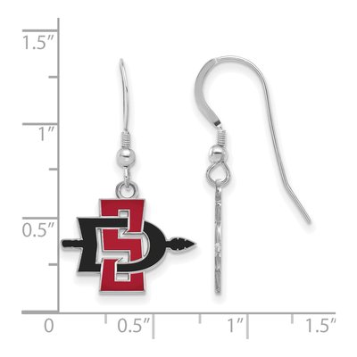 San Diego State University Sterling Silver San Enamel Earrings – view 2