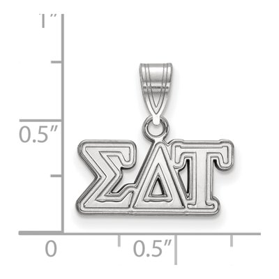 Sigma Delta Tau Sterling Silver Sorority Greek Letters Medium Pendant – view 2