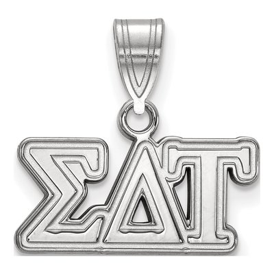 Sigma Delta Tau Sterling Silver Sorority Greek Letters Medium Pendant