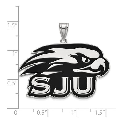 St Joseph's University Sterling Silver Extra Large Hawks XL Pendant – view 2