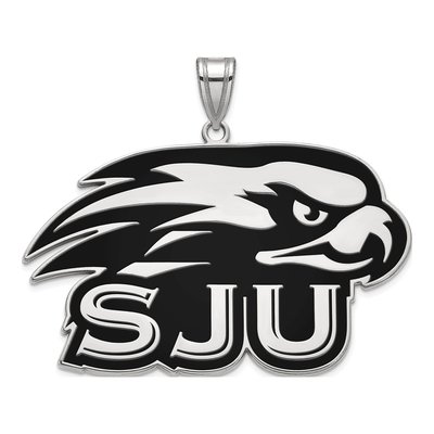 St Joseph's University Sterling Silver Extra Large Hawks XL Pendant