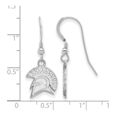 San Jose State University Sterling Silver San Spartan Wire Earrings – view 2