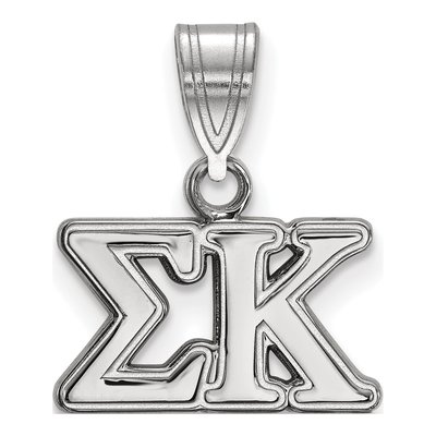 Sigma Kappa Sterling Silver Medium Greek Letters Pendant