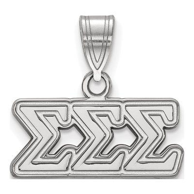 Sigma Sigma Sigma Sterling Silver Medium Greek Pendant