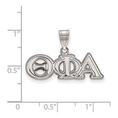Theta Phi Alpha Sterling Silver Sorority Greek Letters Medium Pendant – view 2
