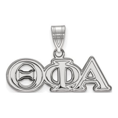 Theta Phi Alpha Sterling Silver Sorority Greek Letters Medium Pendant