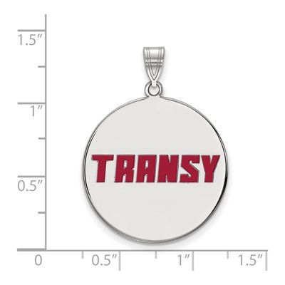 Transylvania University Sterling Silver Extra Large Disc Pendant – view 2