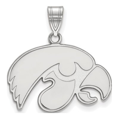 University of Iowa Sterling Silver Medium Hawk Pendant