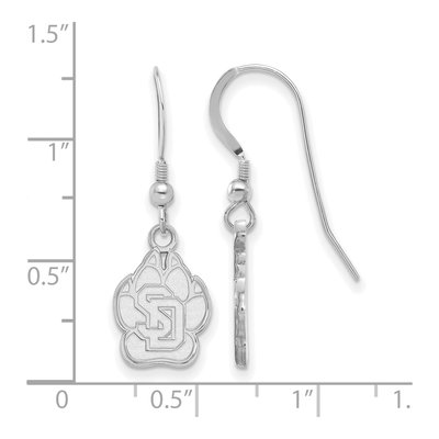 University of South Dakota Sterling Silver USD Coyotes Earrings – view 2