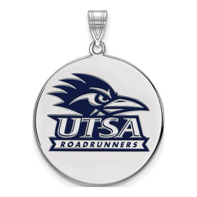 UTSA Roadrunners Sterling Silver Disc Pendant