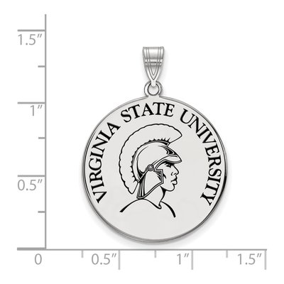 Virginia State University Sterling Silver Extra Large Enameled Disc Pendant – view 2