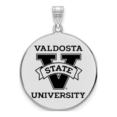 Valdosta State University Sterling Silver Extra Large Disc Pendant