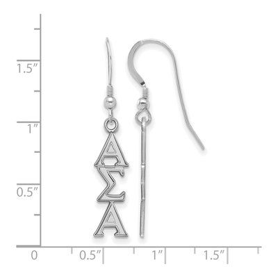 Alpha Sigma Alpha Sterling Silver Earrings – view 2