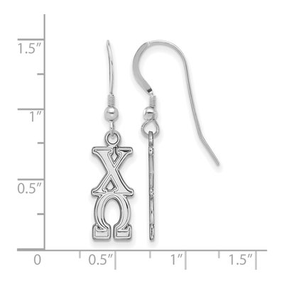 Chi Omega Sterling Silver Sorority Earrings – view 2