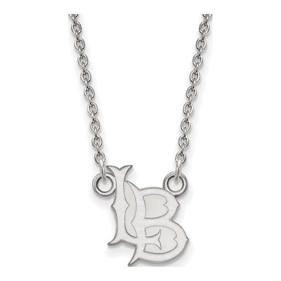 California State University Long Beach Sterling Silver Small CSU L-B Pendant
