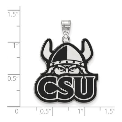 Cleveland State University Sterling Silver Extra Large Enamel Pendant – view 2