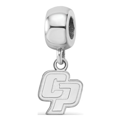 California Polytechnic State University Sterling Silver Extra Small Cal Poly Dangle Bead