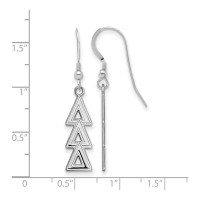 Delta Delta Delta Sterling Silver Dangle Earrings – view 2