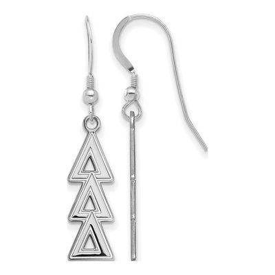 Delta Delta Delta Sterling Silver Earrings