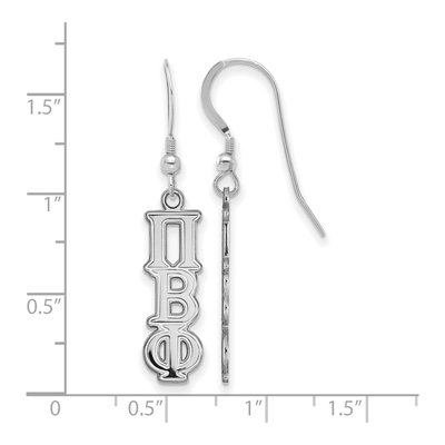 Pi Beta Phi Sterling Silver Earrings – view 2