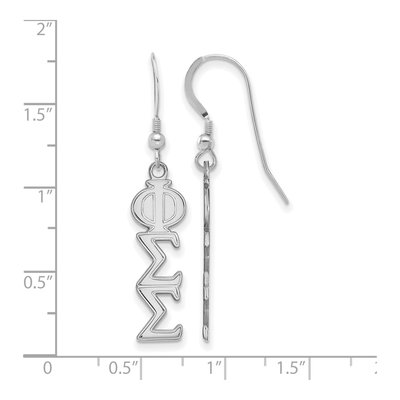 Phi Sigma Sigma Sterling Silver Sorority Greek Letters Medium Earrings – view 2