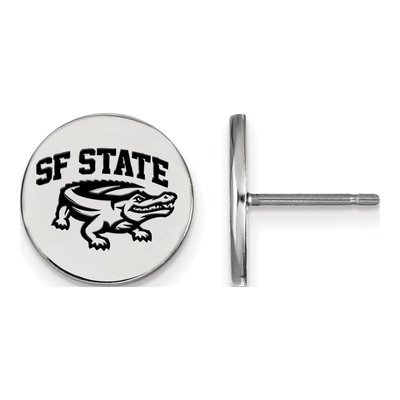 San Francisco State University Sterling Silver San Enamel Disc Stud Earrings