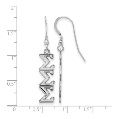 Sigma Sigma Sigma Sterling Silver Earrings – view 2