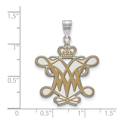 College of William & Mary Sterling Silver Extra Large Enamel Pendant – view 2