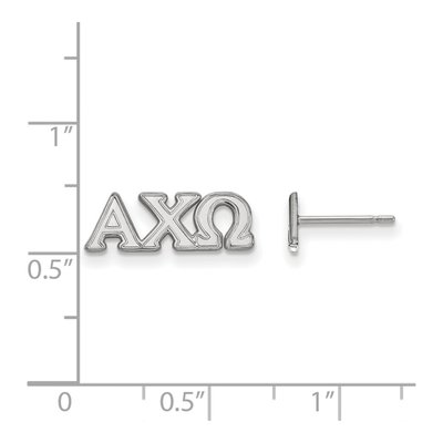 Alpha Chi Omega Sterling Silver Stud Earrings – view 2