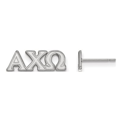 Alpha Chi Omega Sterling Silver Stud Earrings