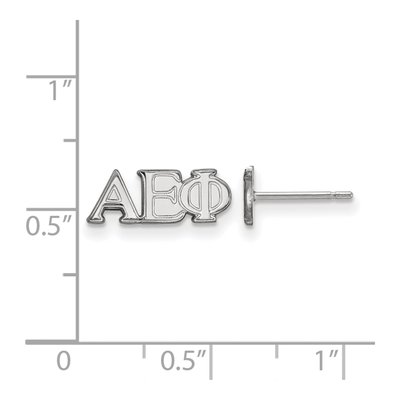 Alpha Epsilon Phi Sterling Silver Greek Letter Stud Earrings – view 2