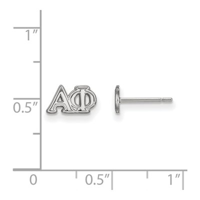 Alpha Phi Sterling Silver Greek Letter Stud Earrings – view 2