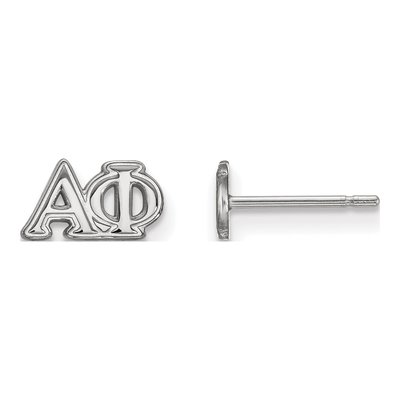 Alpha Phi Sterling Silver Greek Letter Stud Earrings