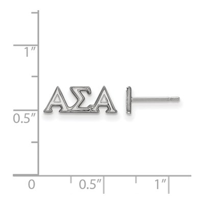 Alpha Sigma Alpha Sterling Silver Stud Earrings – view 2