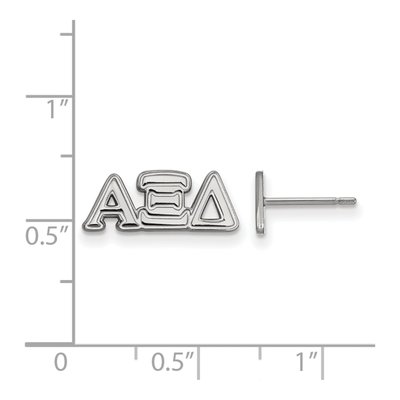 Alpha Xi Delta Sterling Silver Stud Earrings – view 2