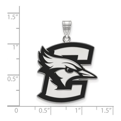 Creighton University Sterling Silver Extra Large Bluejay Enamel Pendant – view 2