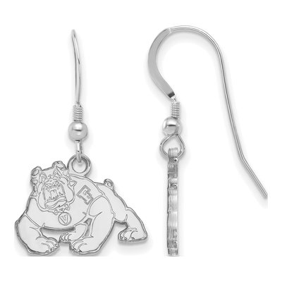 California State University Fresno Sterling Silver Bulldog Wire Earrings – view 2