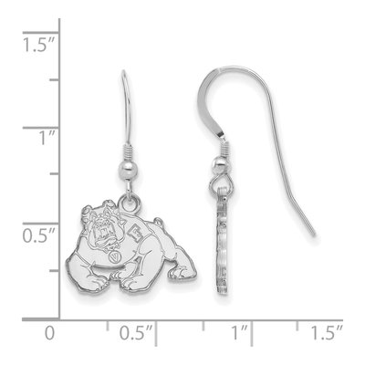 California State University Fresno Sterling Silver Bulldog Wire Earrings – view 3