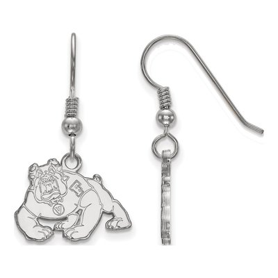 California State University Fresno Sterling Silver Bulldog Wire Earrings