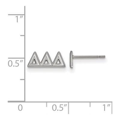 Delta Delta Delta Sterling Silver Tri Sorority Stud Earrings – view 2