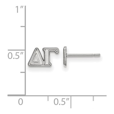 Delta Gamma Sterling Silver Greek Letter Stud Earrings – view 2