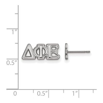 Delta Phi Epsilon Sterling Silver Greek Stud Earrings – view 2
